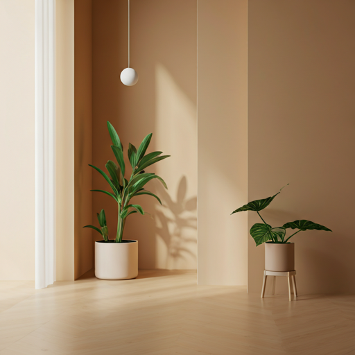 Minimalist gallery interior